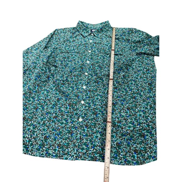 Lands End Womens Plus Size Floral Button-Down Shirt 1X 16W-18W - Picture 11 of 13